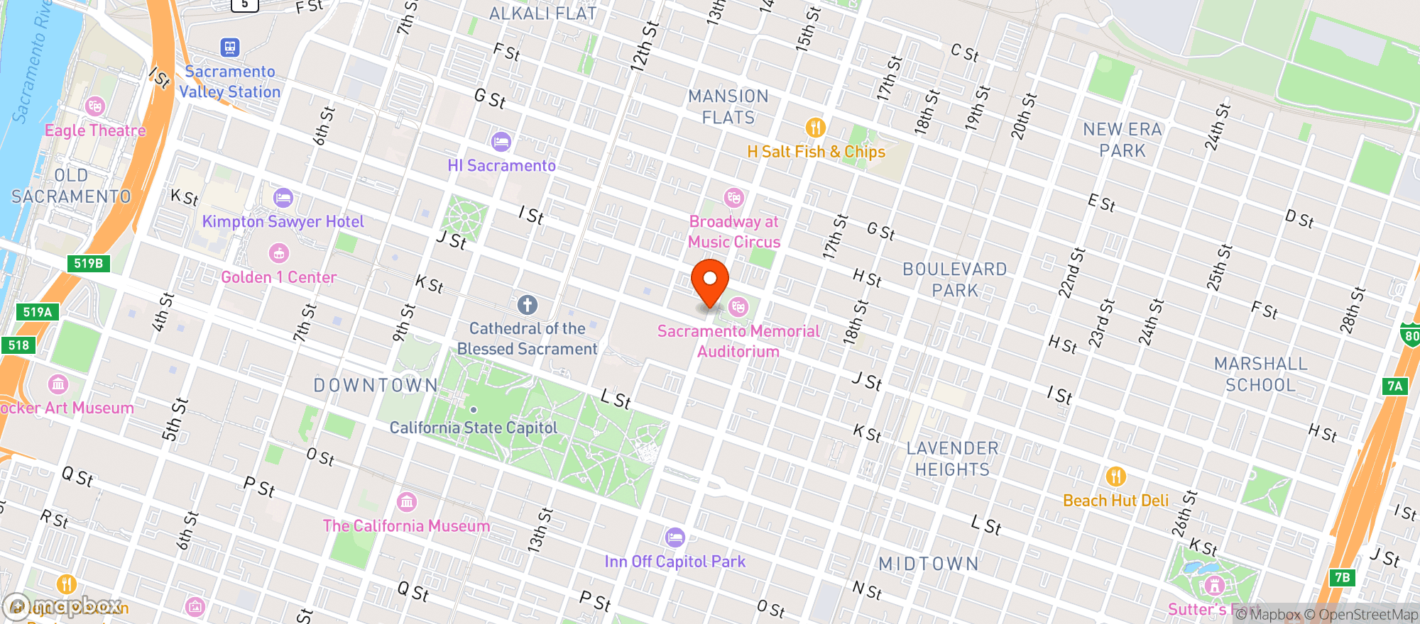 Map showing Torch Club