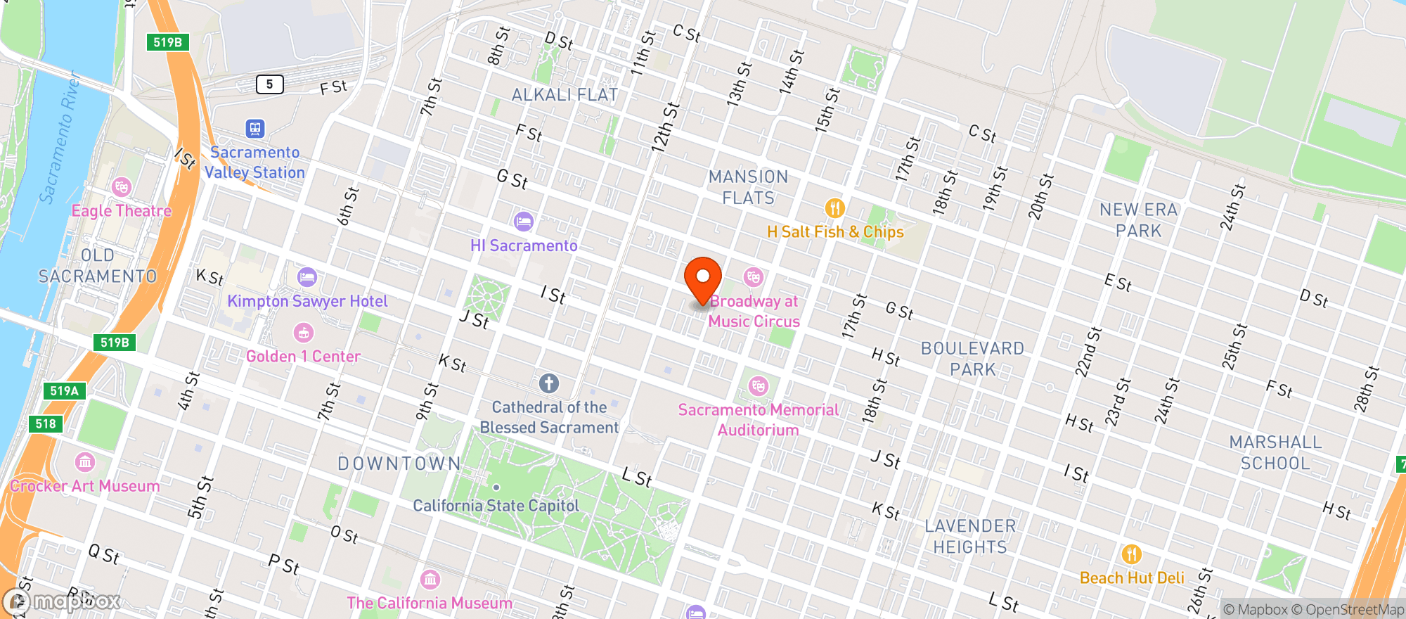 Map showing Bear Dive