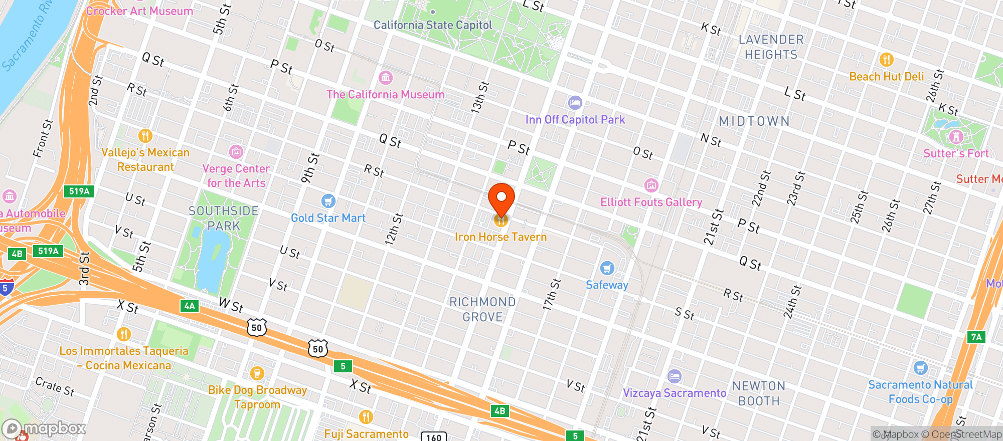 Map showing The Snug SF