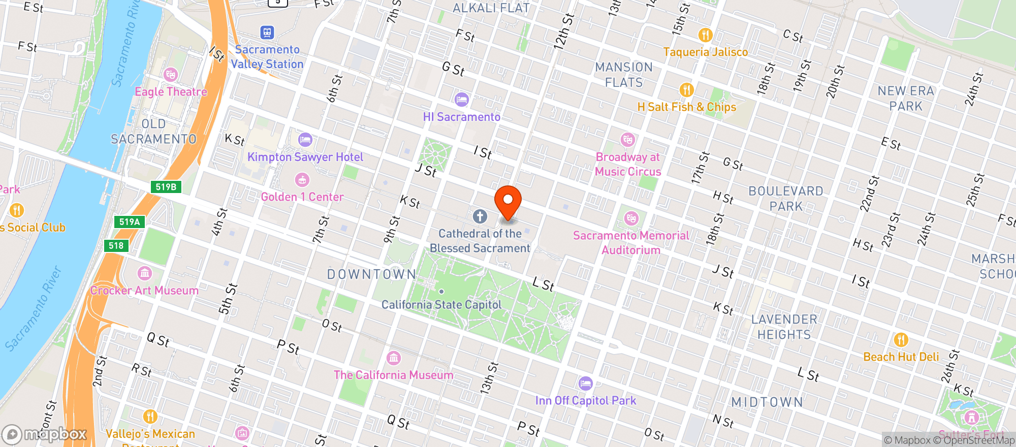 Map showing Brasserie Capitale