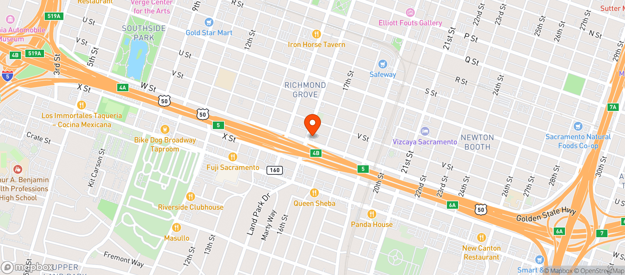 Map showing Ampm