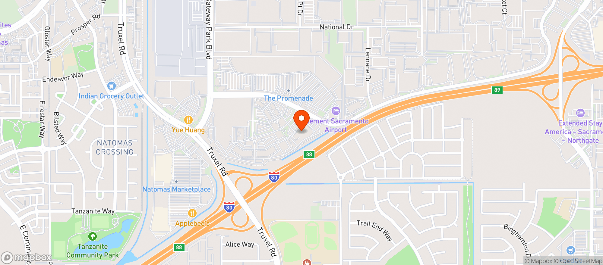 Map showing Natomas