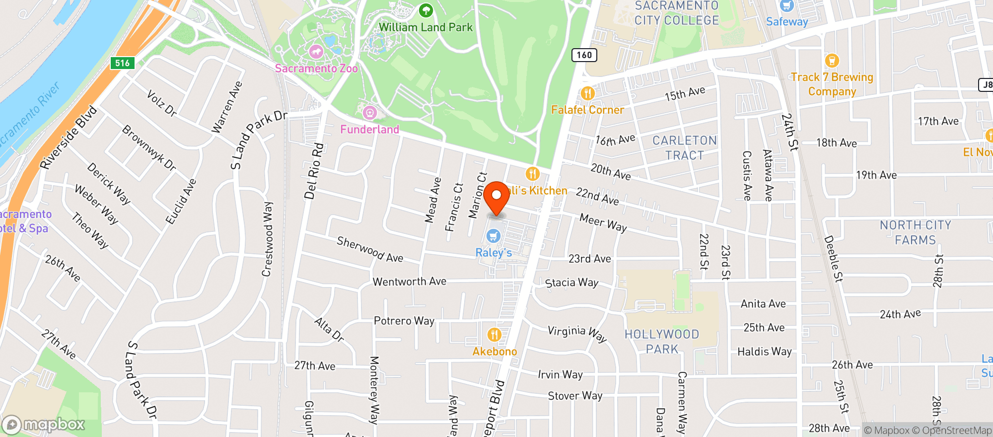 Map showing Raley's 415