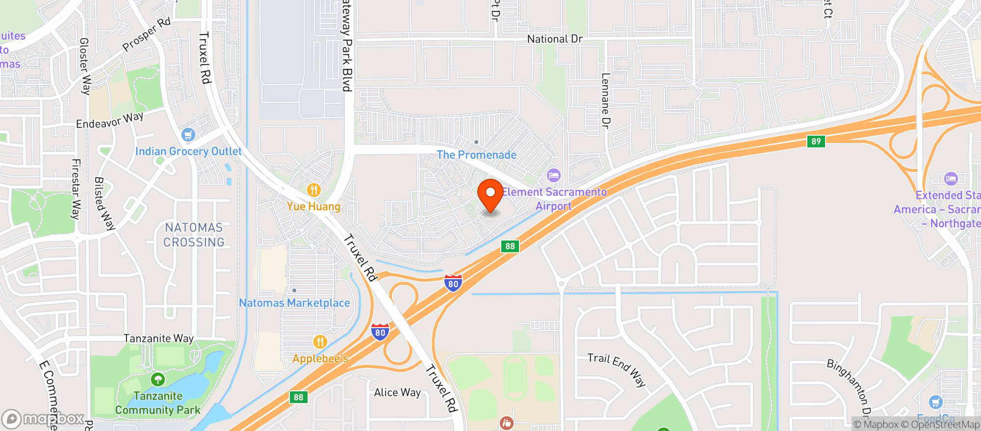 Map showing BevMo
