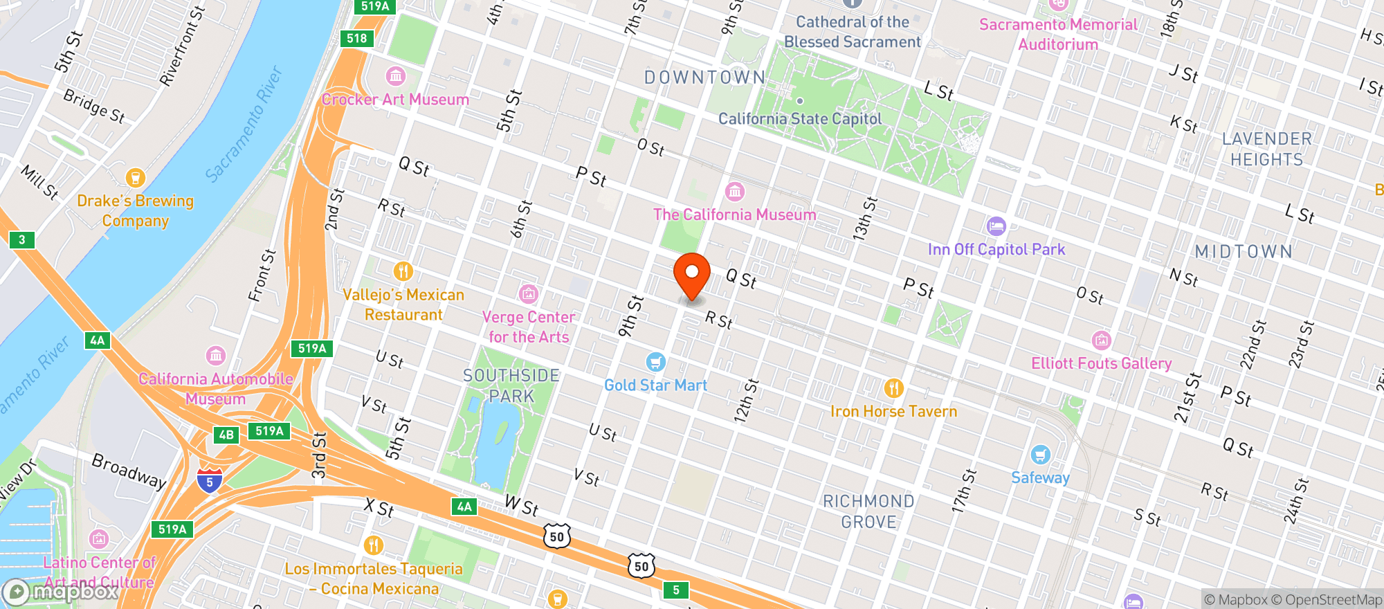 Map showing Fox & Goose Public House