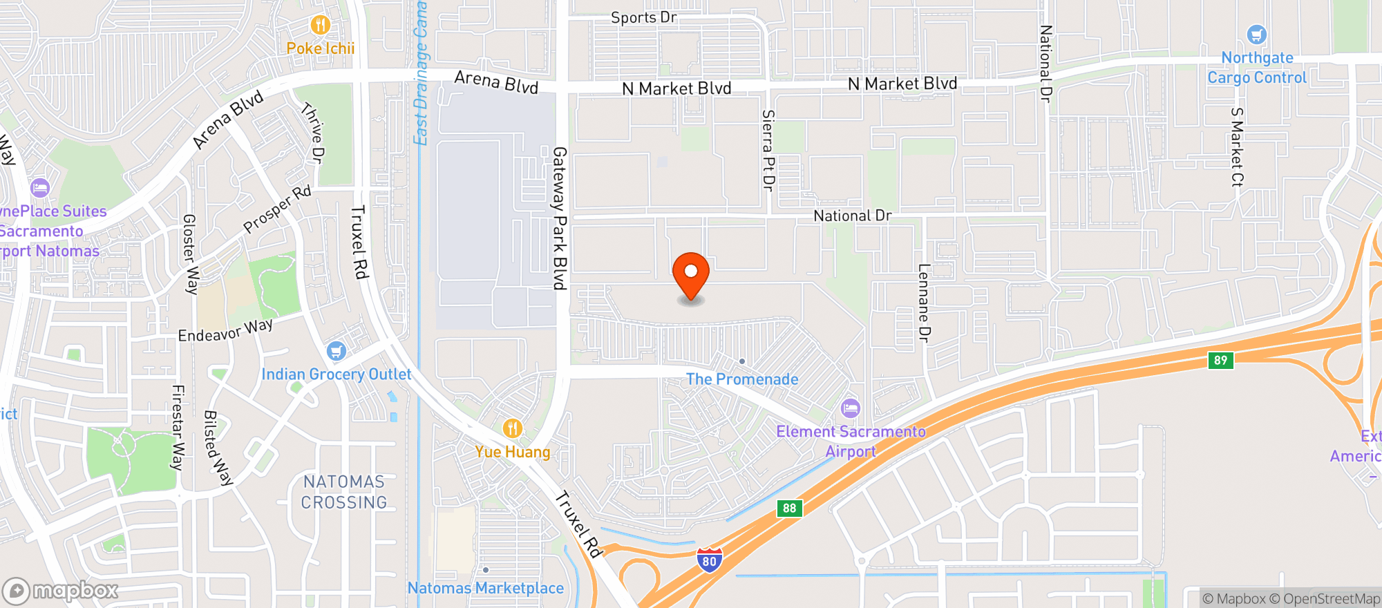 Map showing Target