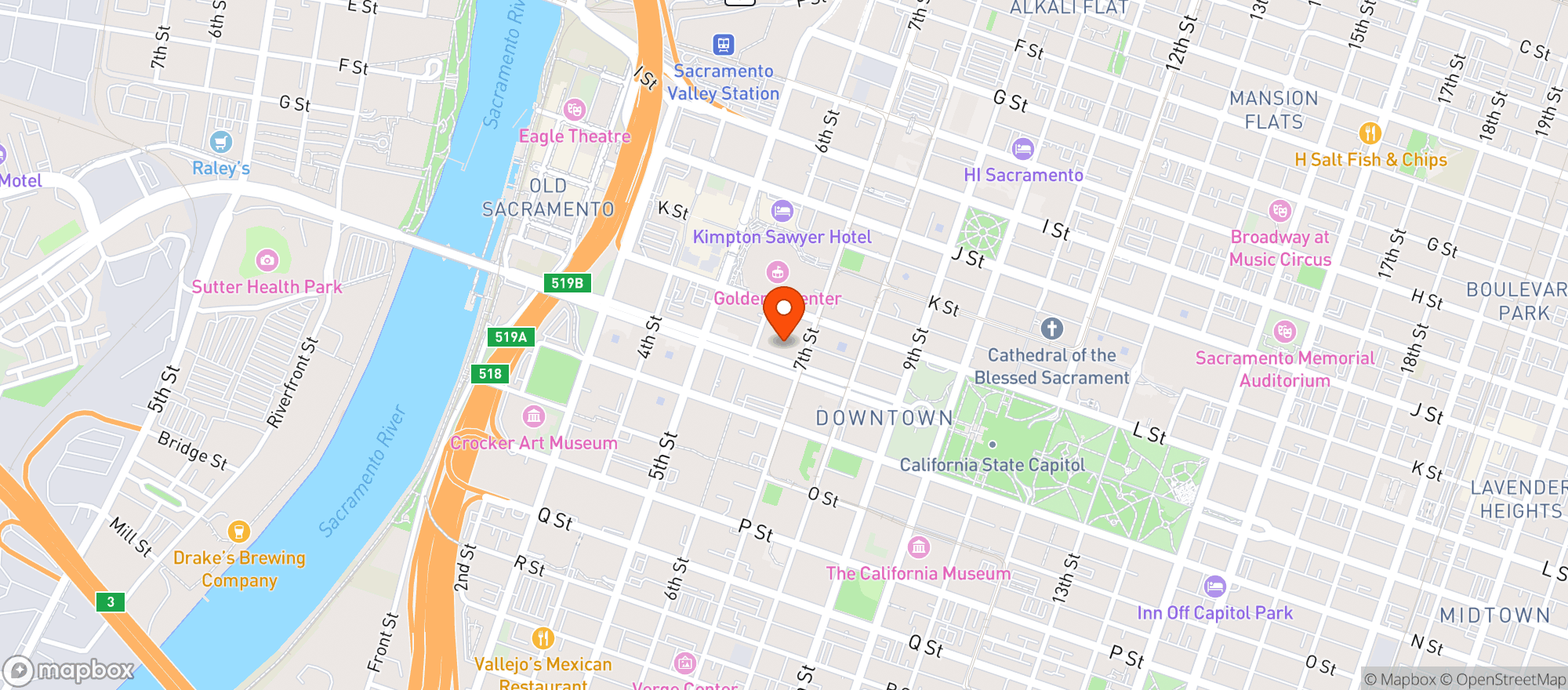 Map showing Mortons The Steakhouse #1107