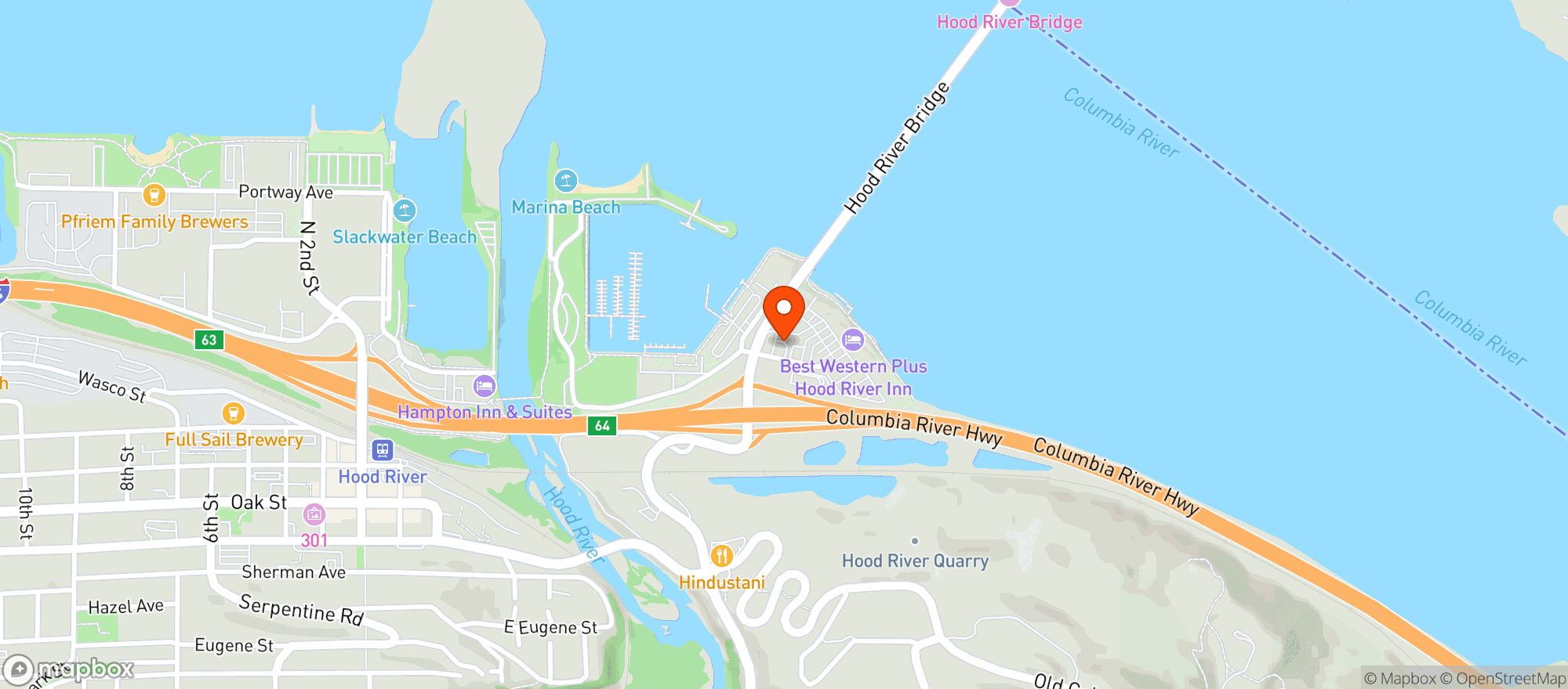 Map showing Riverside