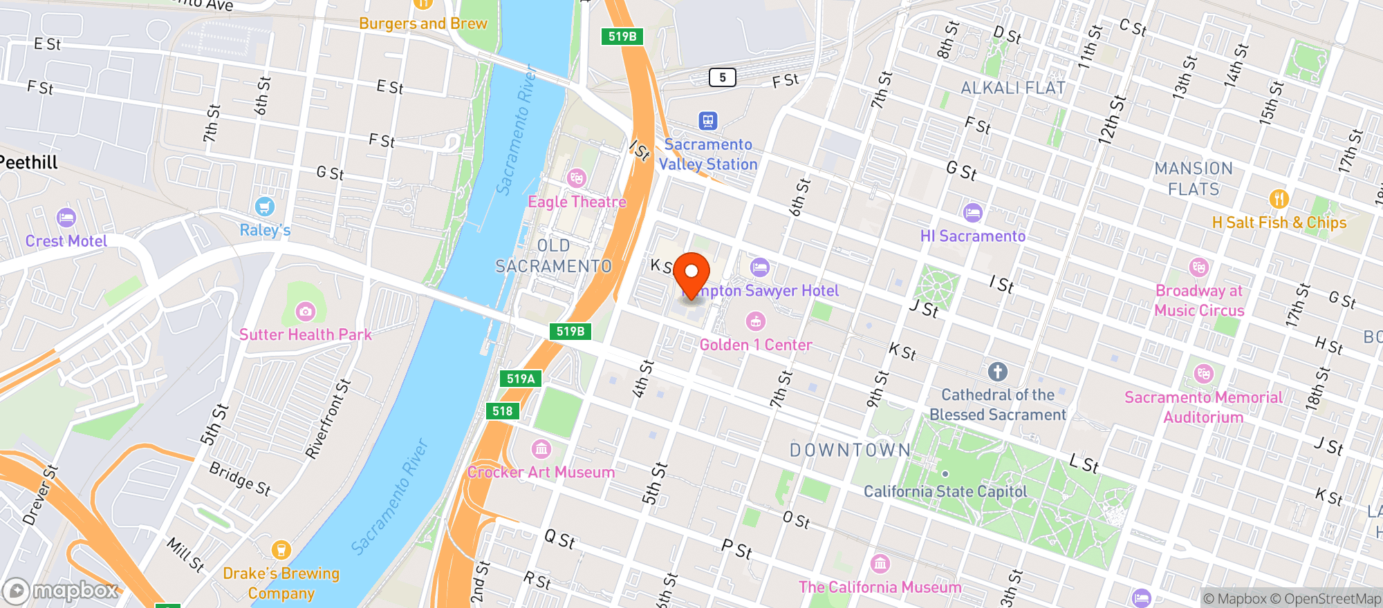 Map showing Toms Watch Bar