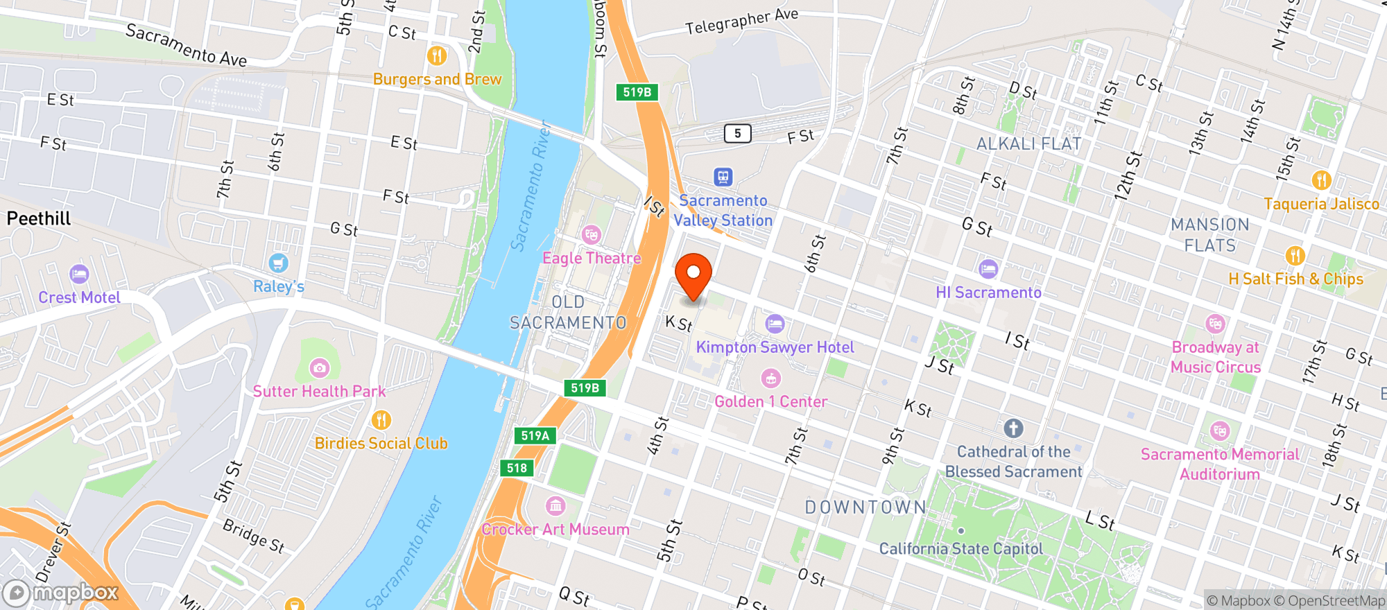 Map showing The Exchange Curio Hilton