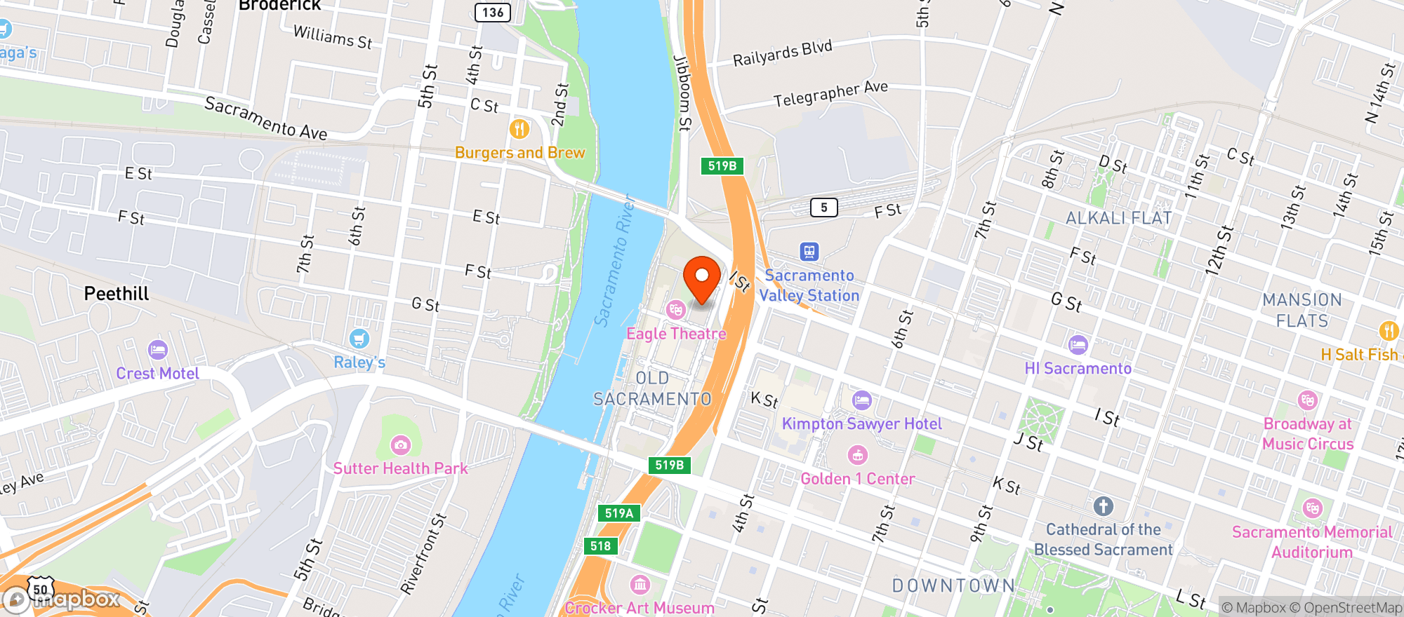 Map showing Last Stop Saloon