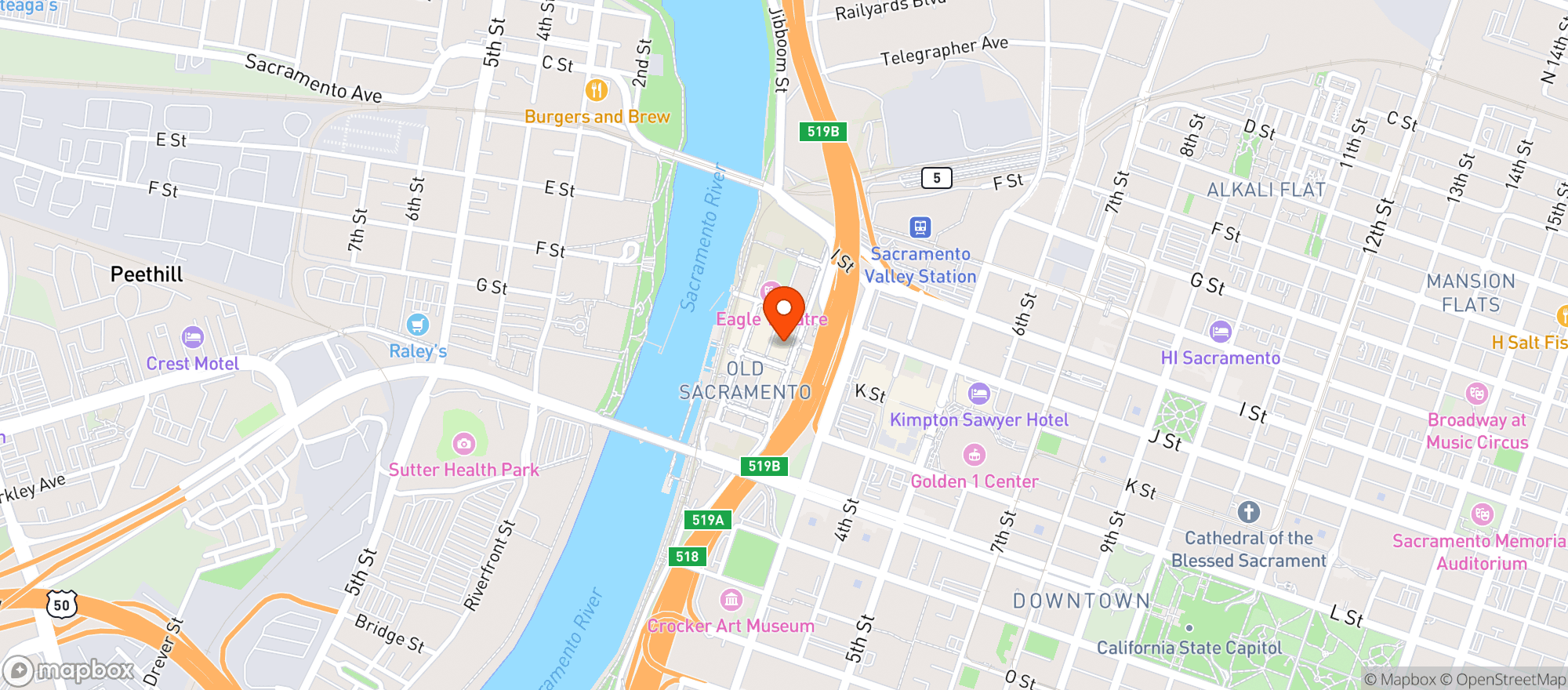 Map showing Bear And Crown