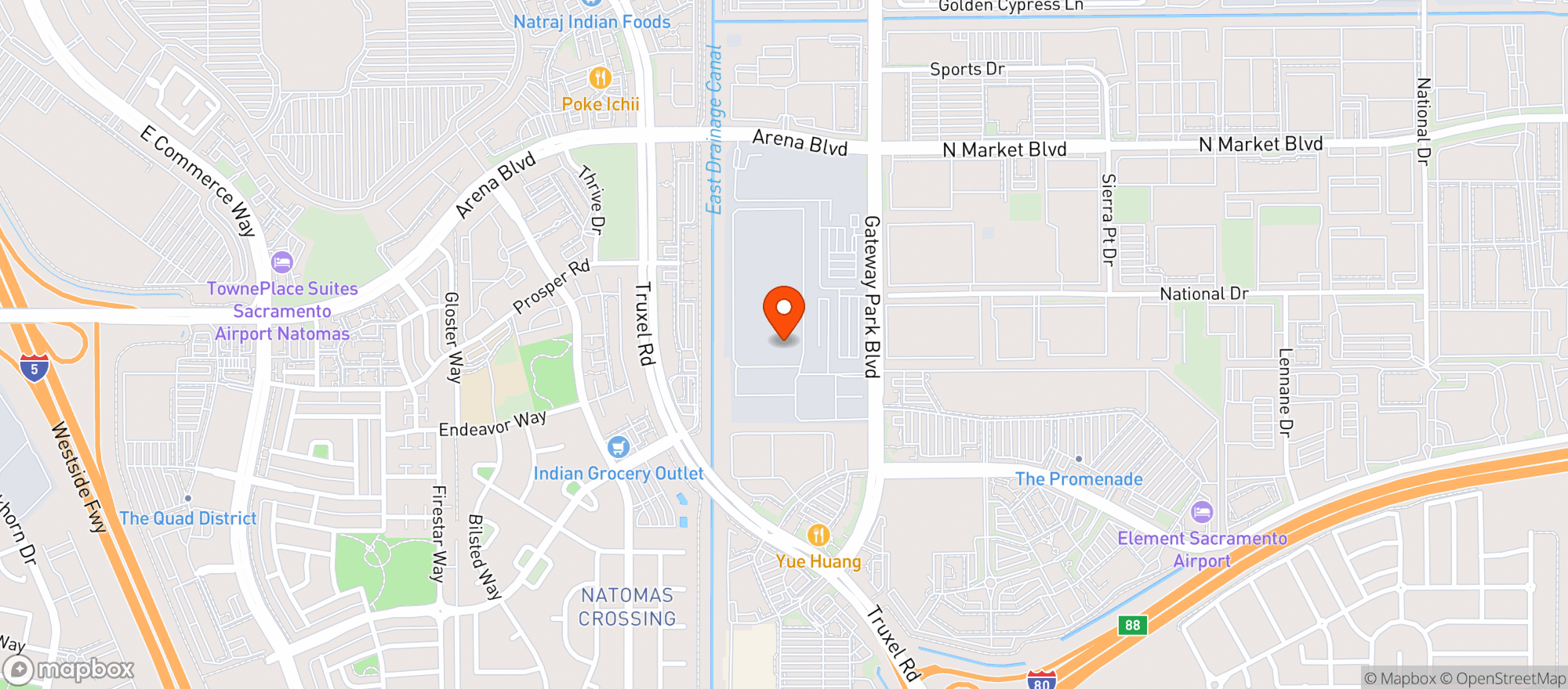 Map showing Raleys #Whse