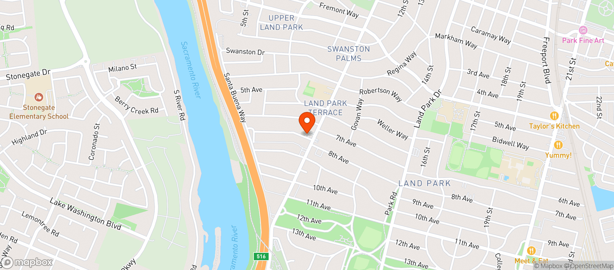 Map showing Superrette Market