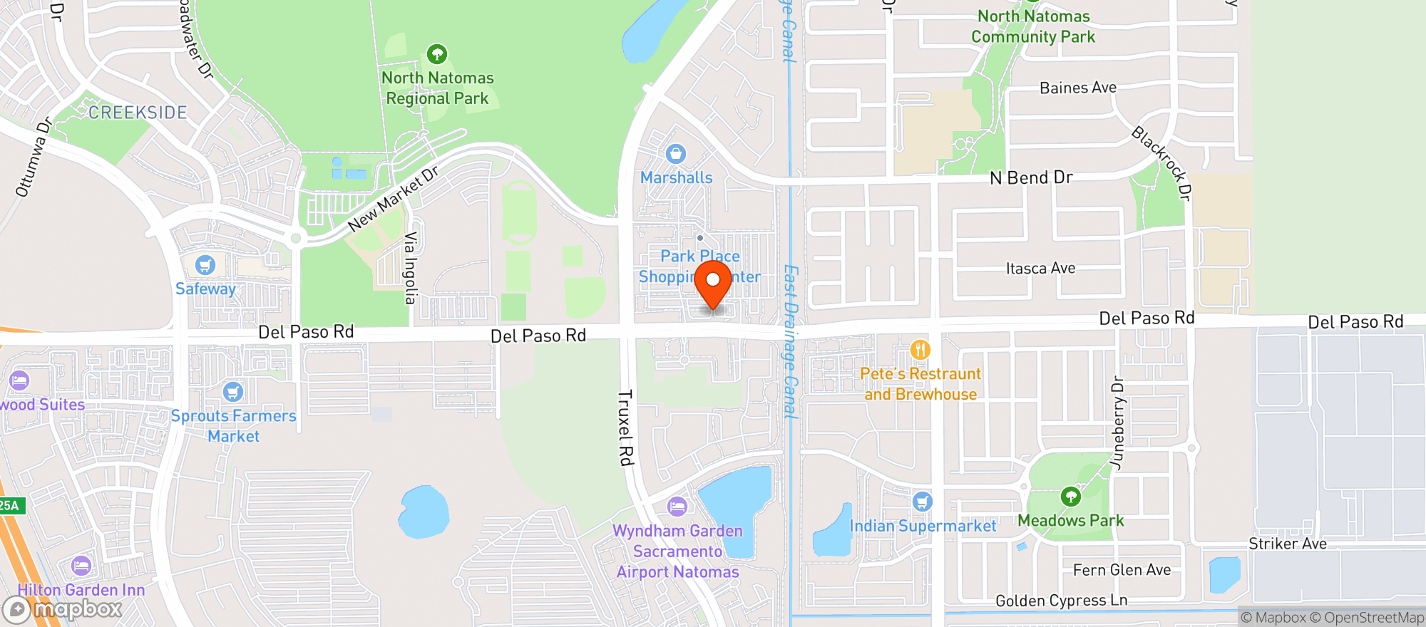 Map showing Shell Food Mart