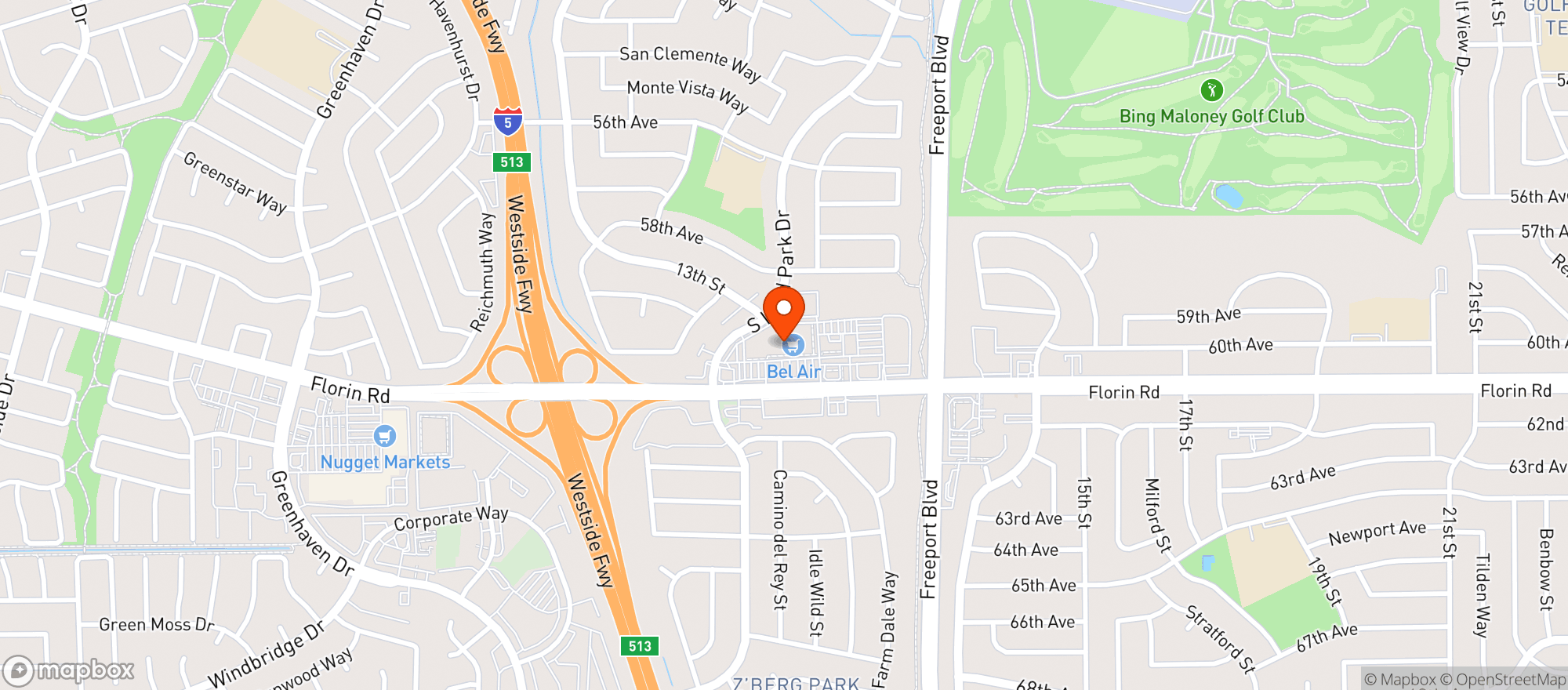 Map showing Raleys - Bel Air (Sacramento - Florin) - 002500506