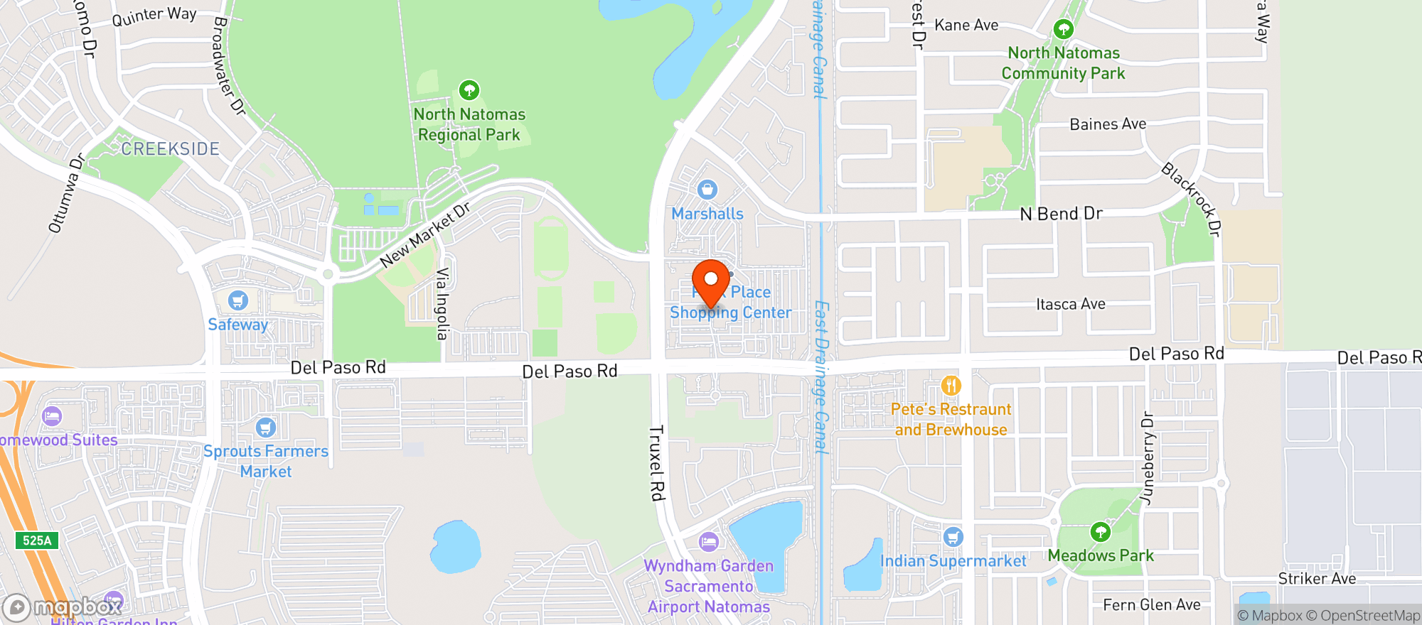 Map showing Raleys