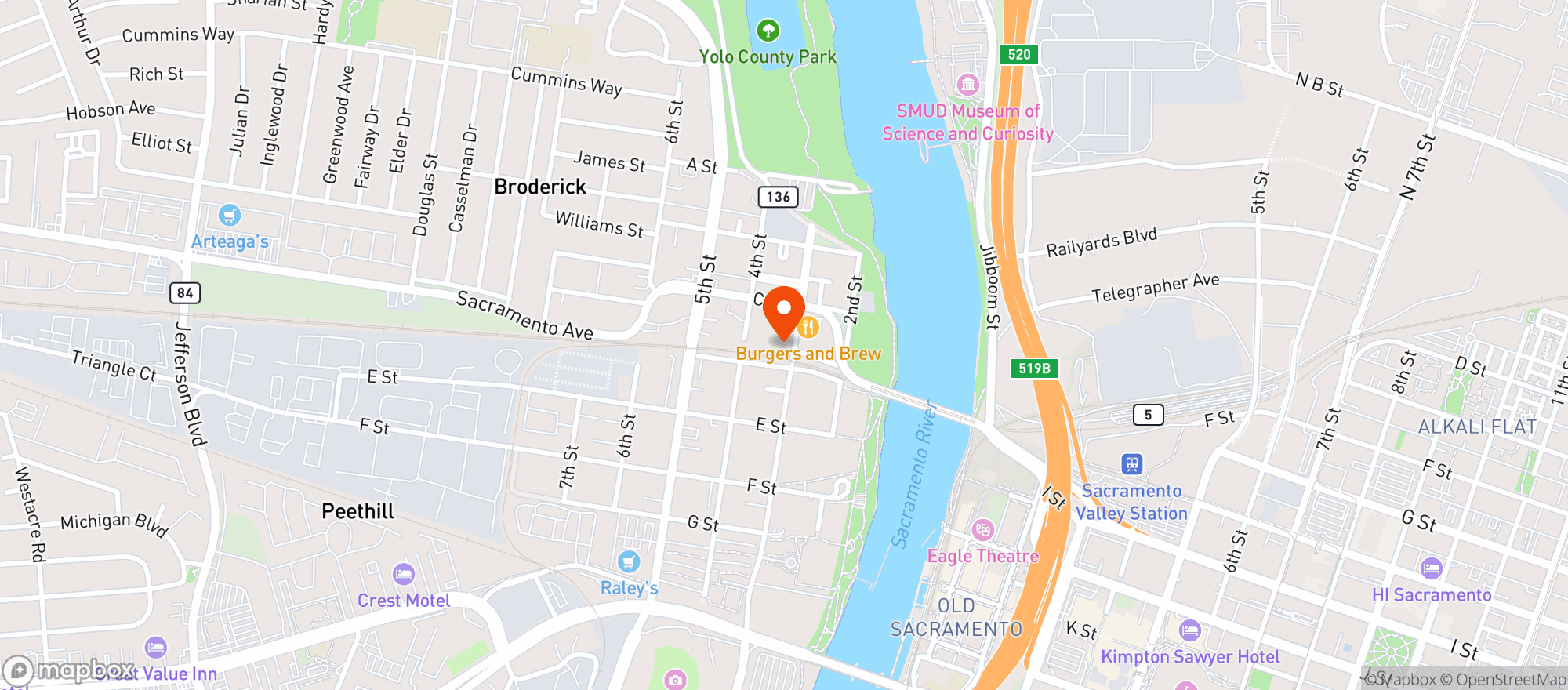 Map showing Midway Bar #0
