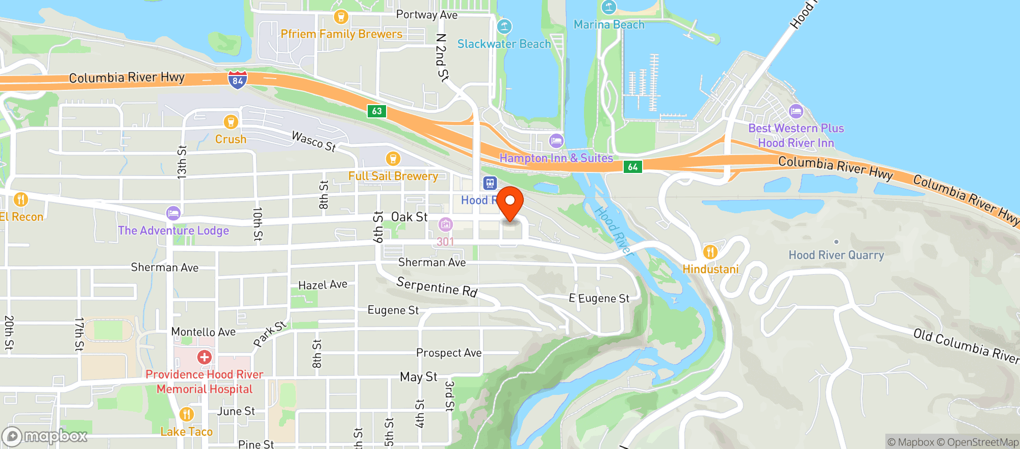 Map showing GORGE GREENERY