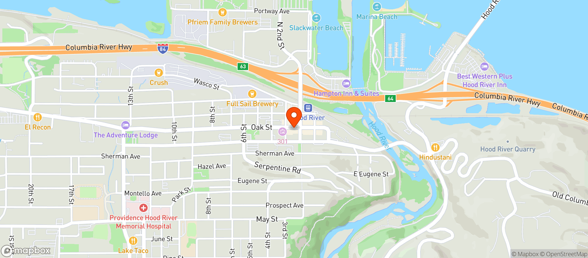 Map showing Trillium Cafe