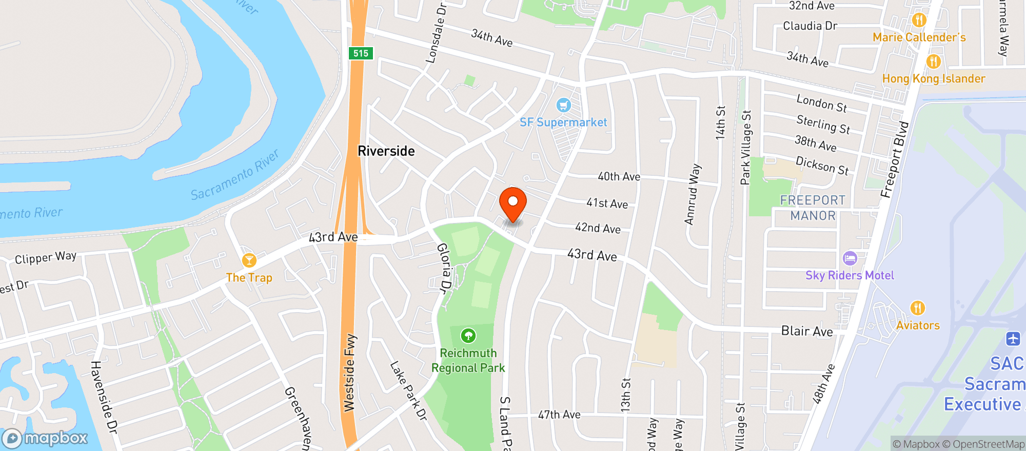 Map showing 7-Eleven 14107 (B) - Sacramento
