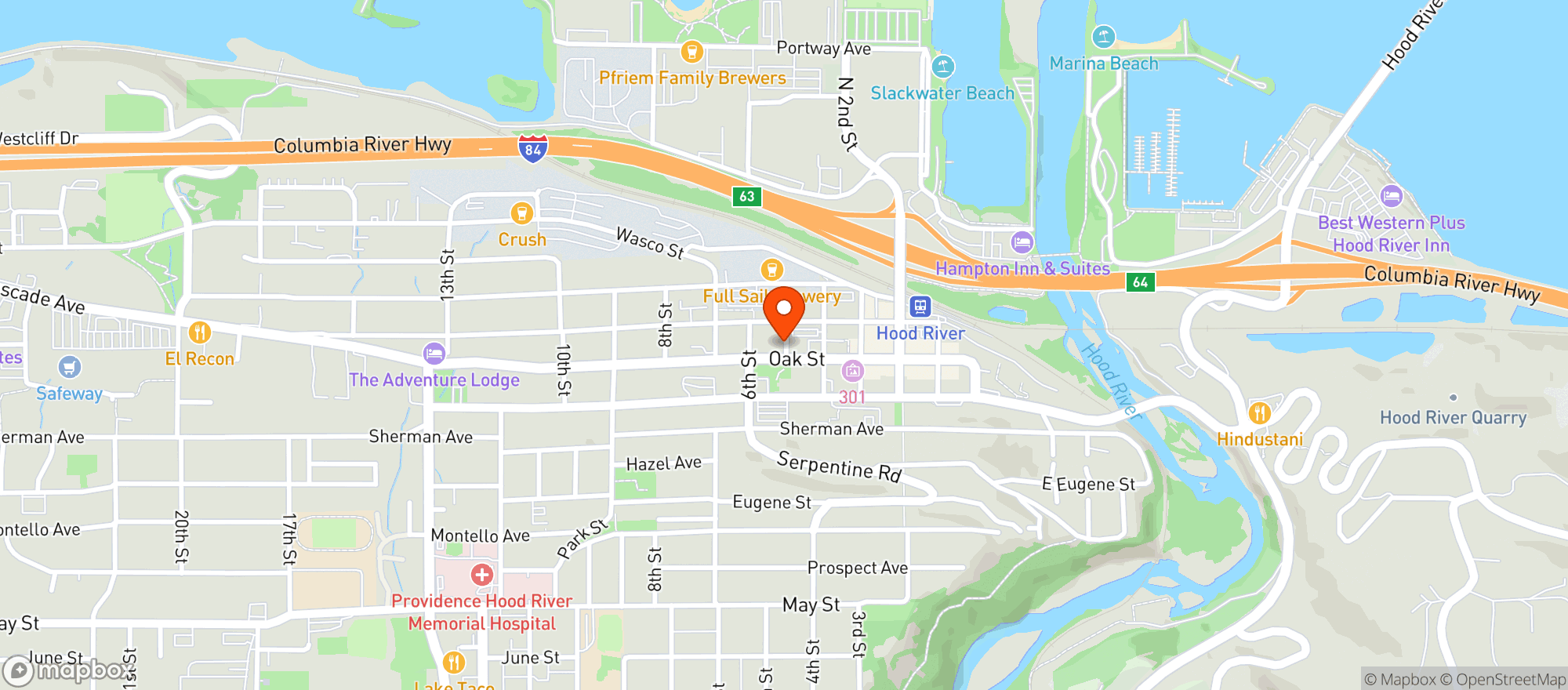 Map showing Hood River Common House