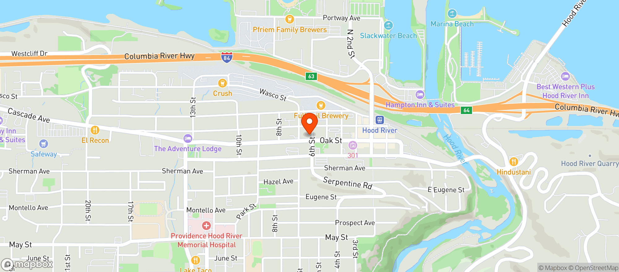 Map showing Frontier Farms