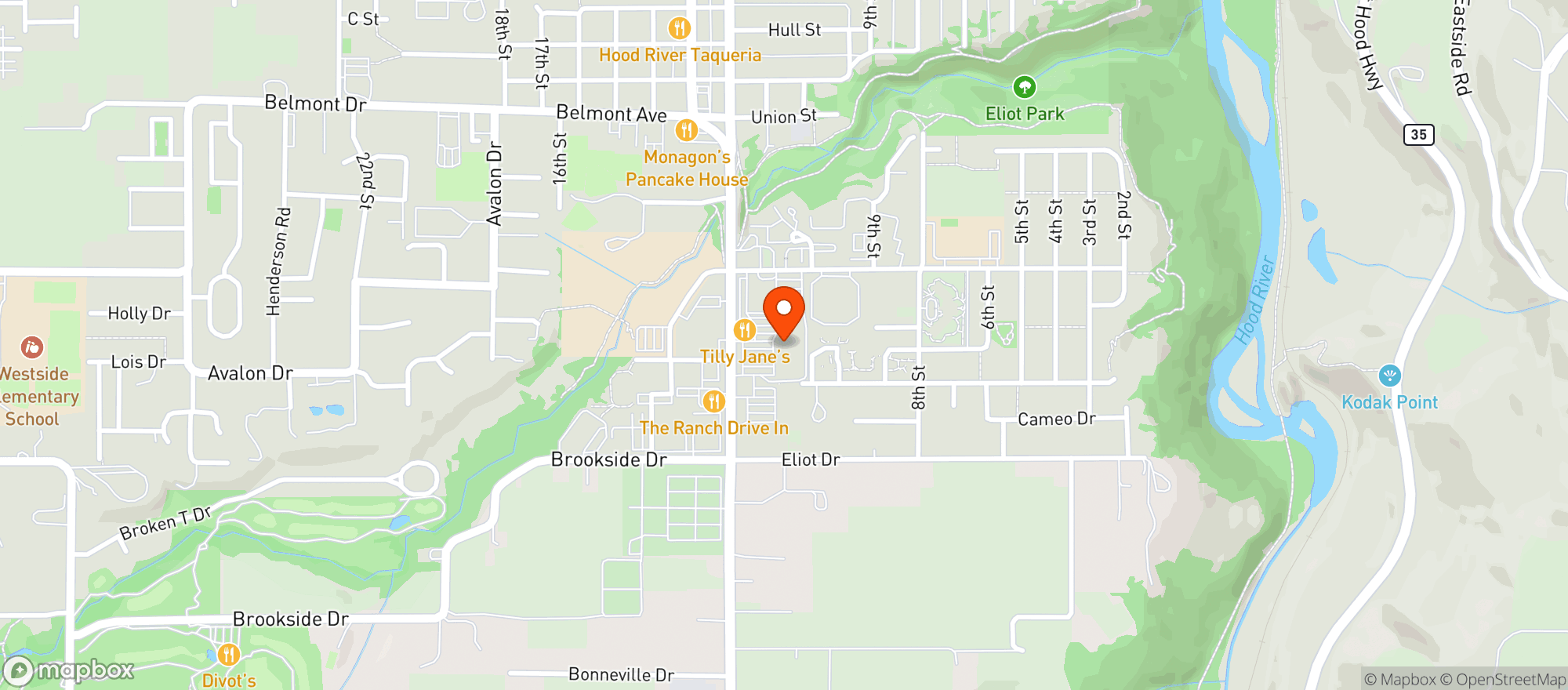 Map showing Rosauers