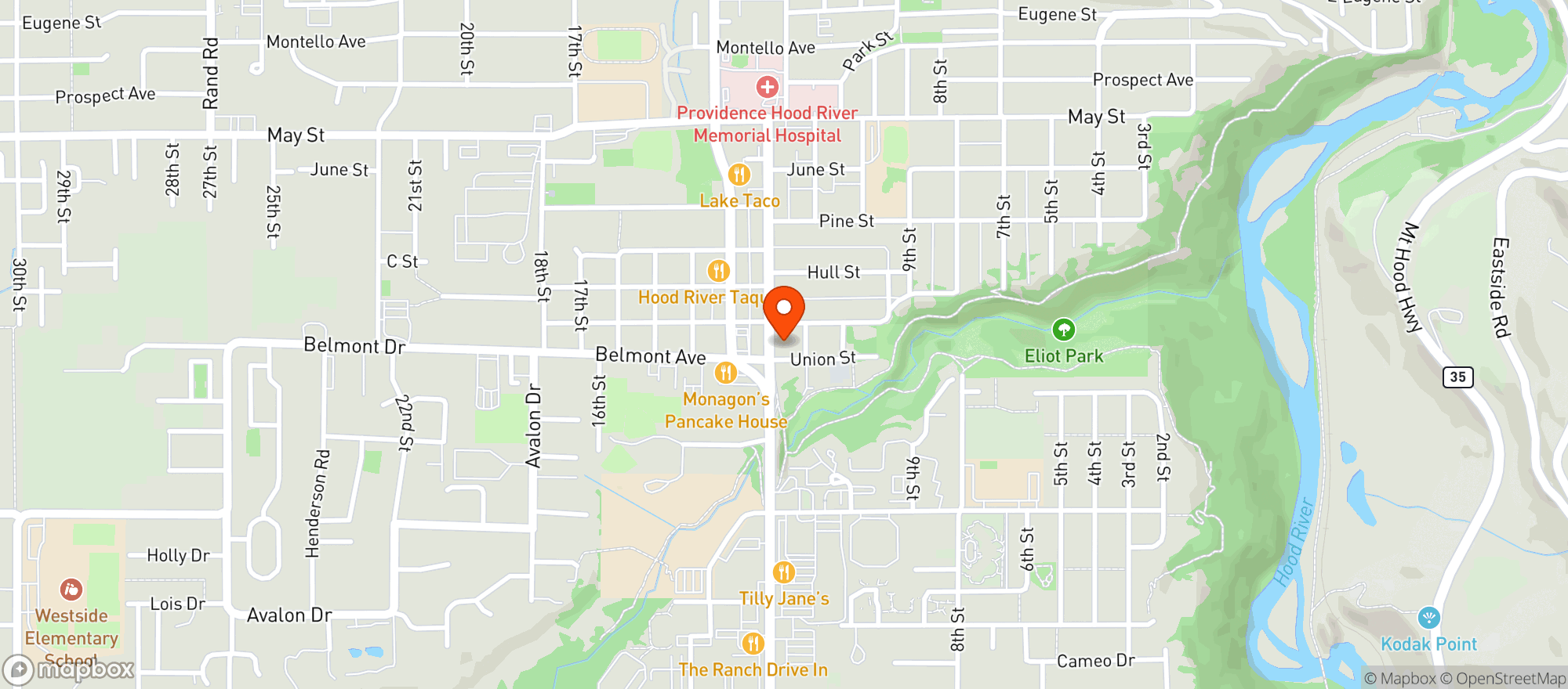 Map showing Heights Fuel Stop