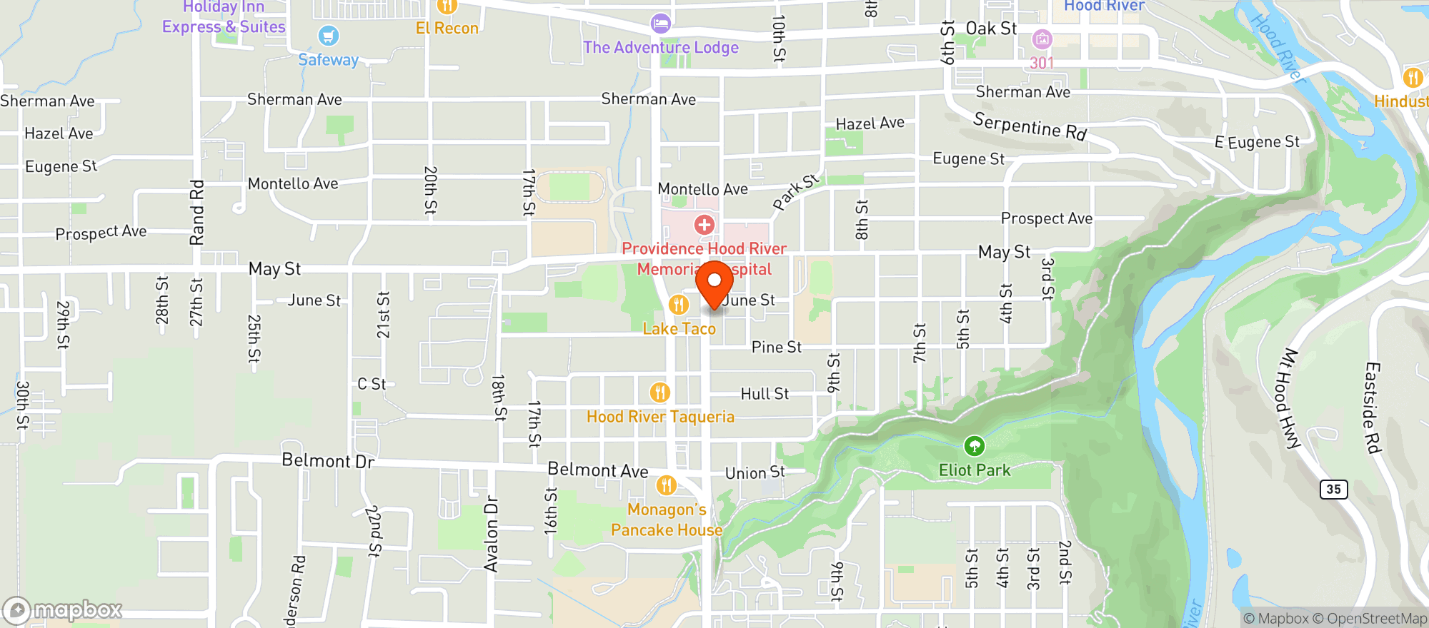 Map showing Farm Stand in the Gorge - Hood River