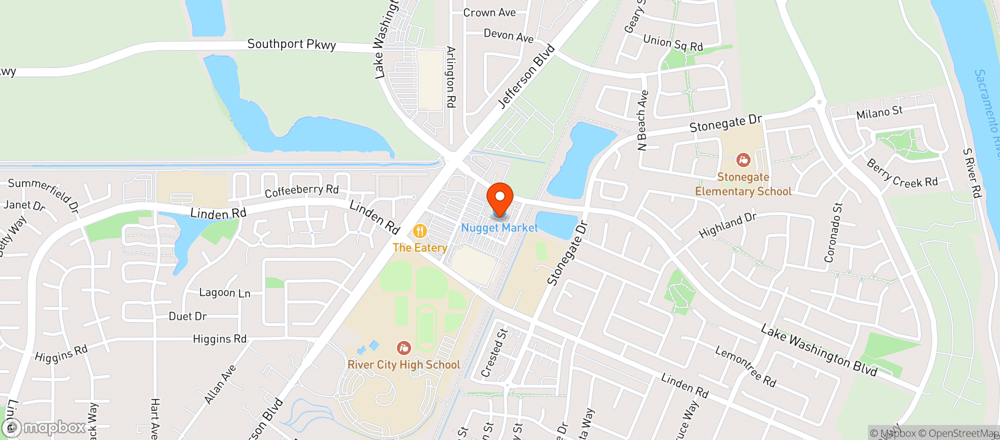 Map showing Nugget Market