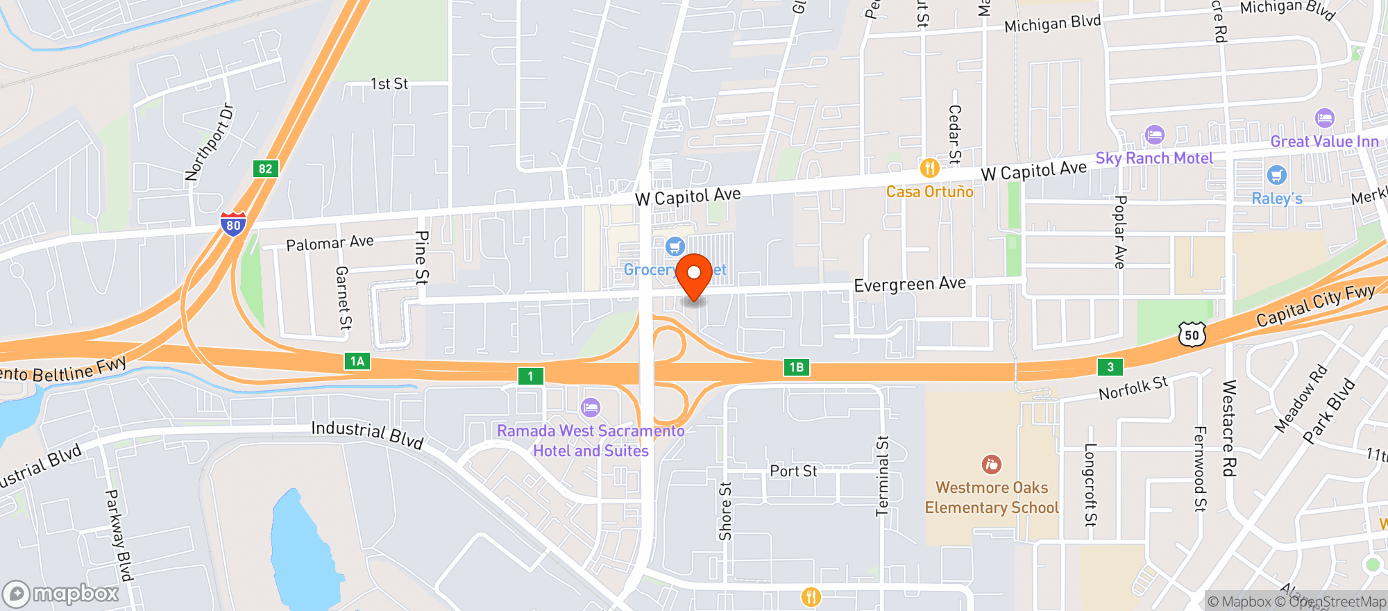 Map showing Circle K