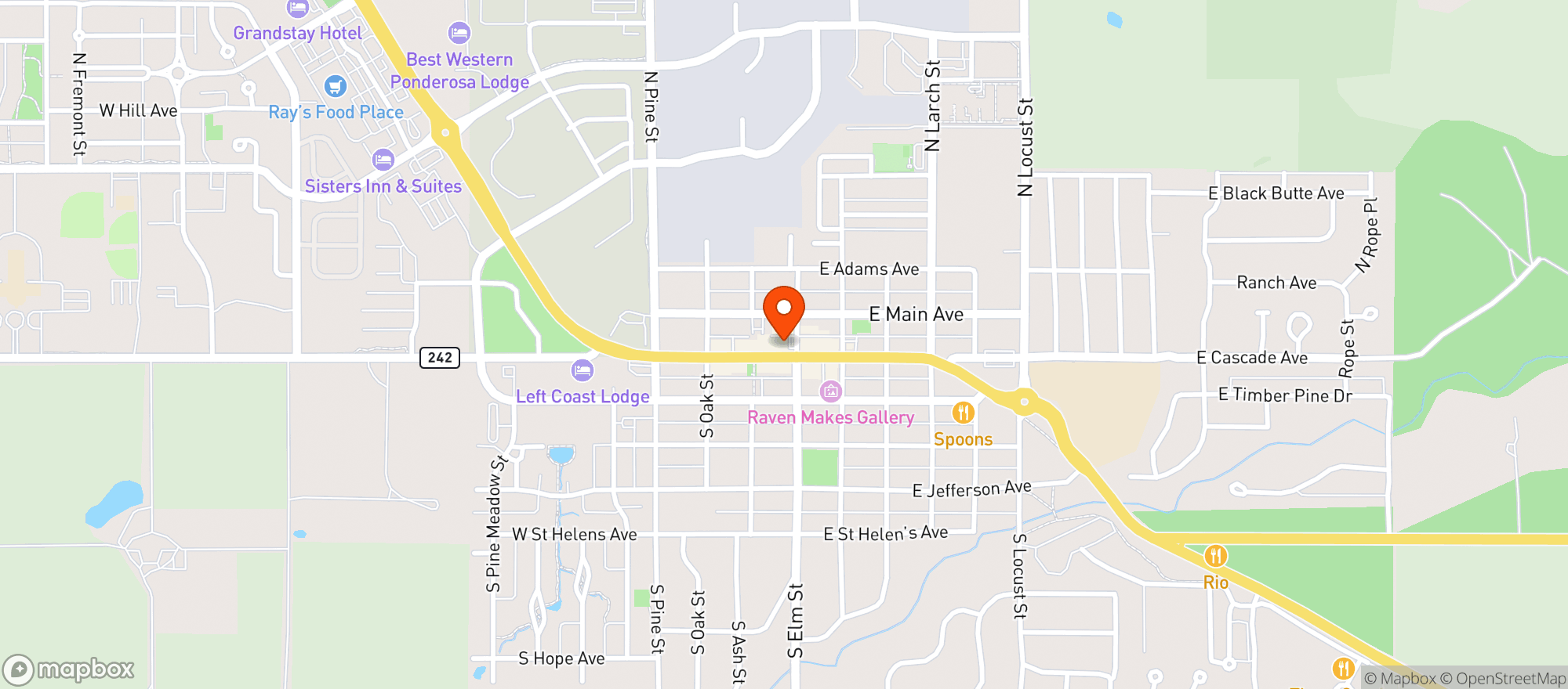 Map showing Sisters Liquor Store