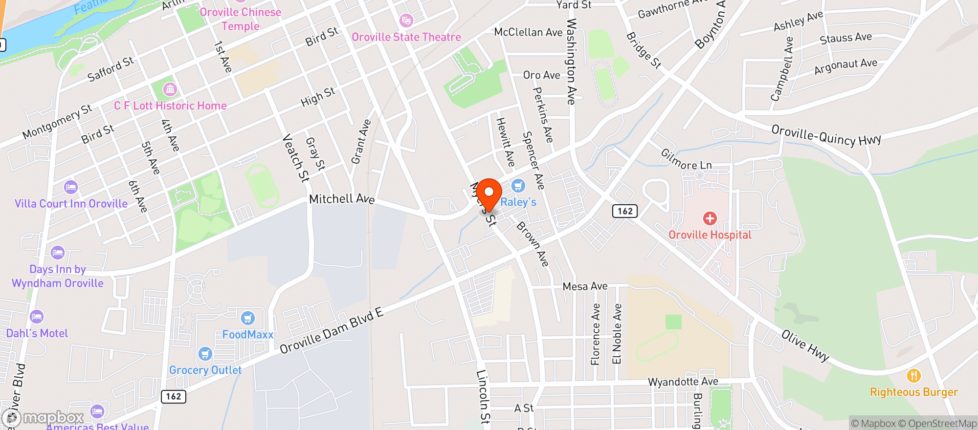 Map showing Raleys