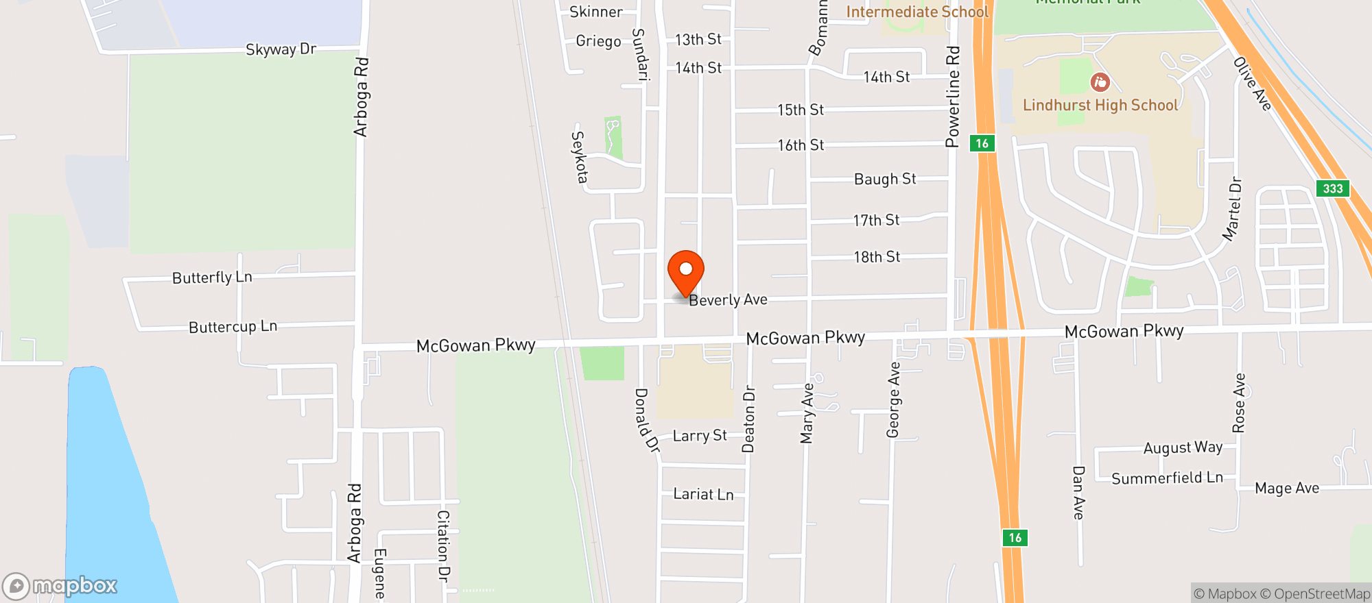 Map showing Moose Lodge