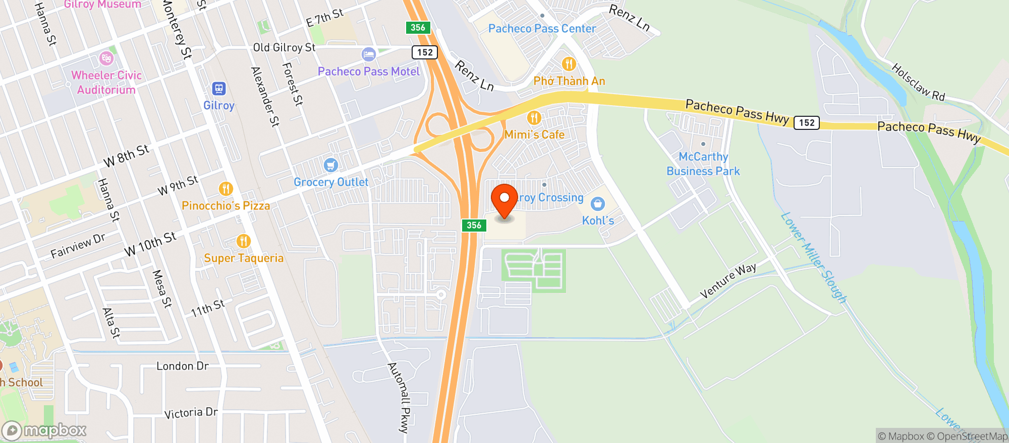 Map showing Target