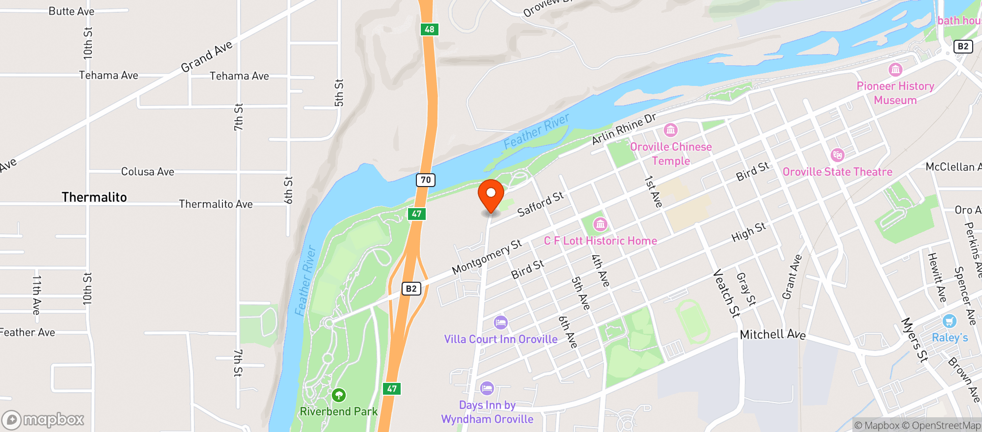 Map showing Gold City Market