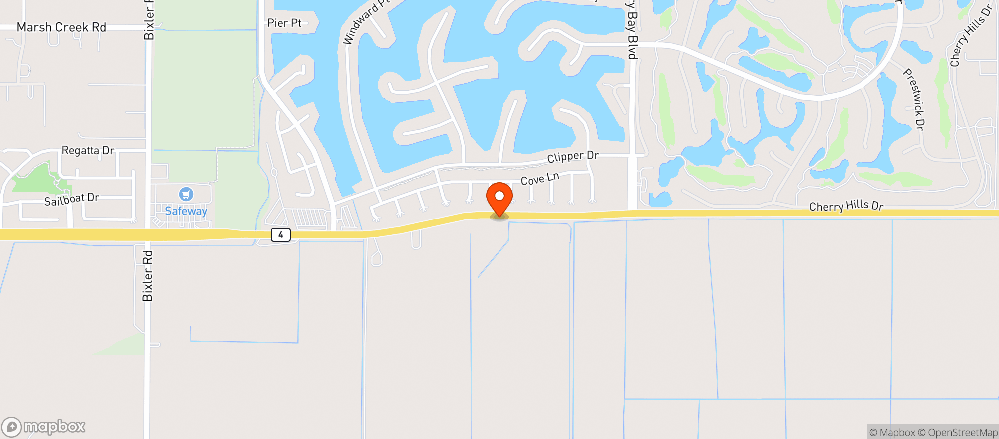 Map showing Safeway - Discovery Bay