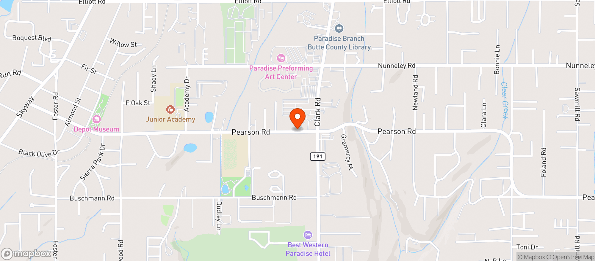 Map showing Hootch Hut