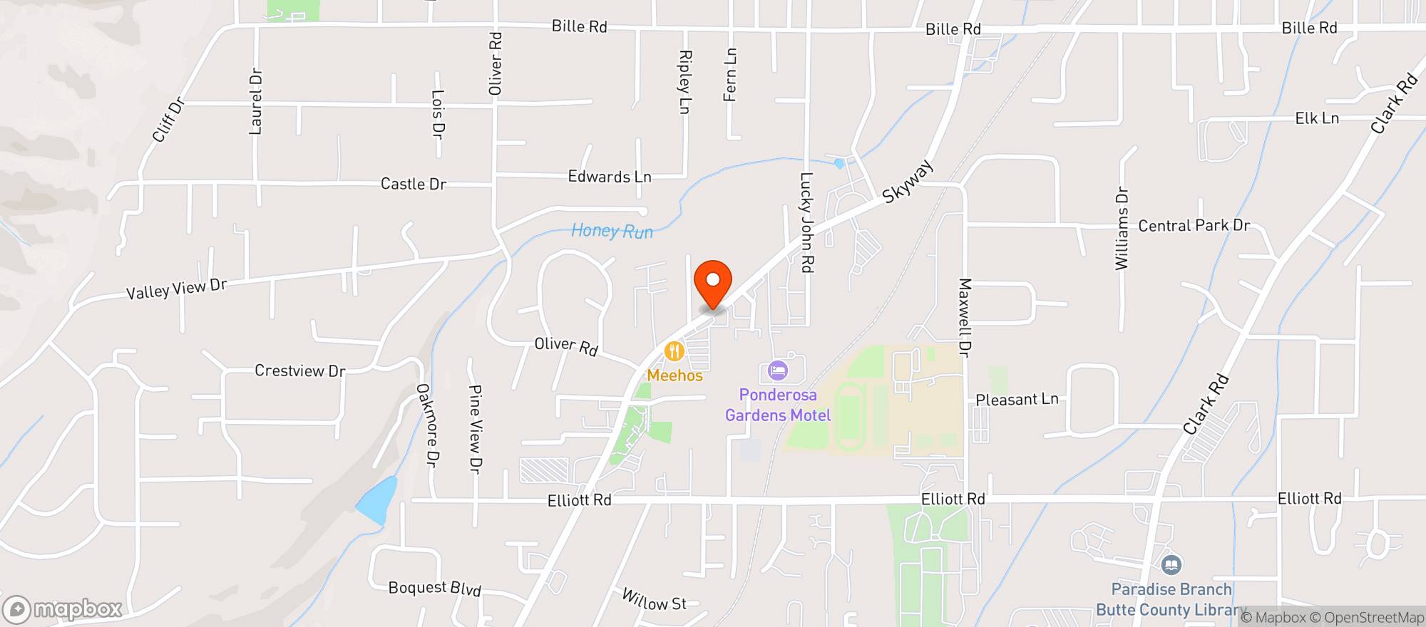 Map showing Skyway Liquor