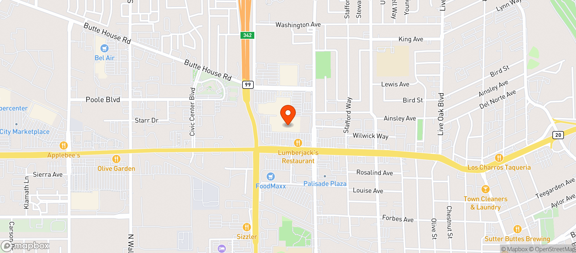 Map showing Gnc
