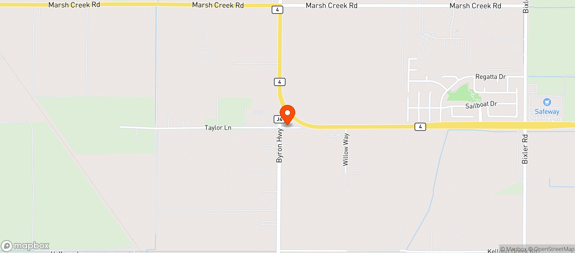 Map showing Byron Roadhouse