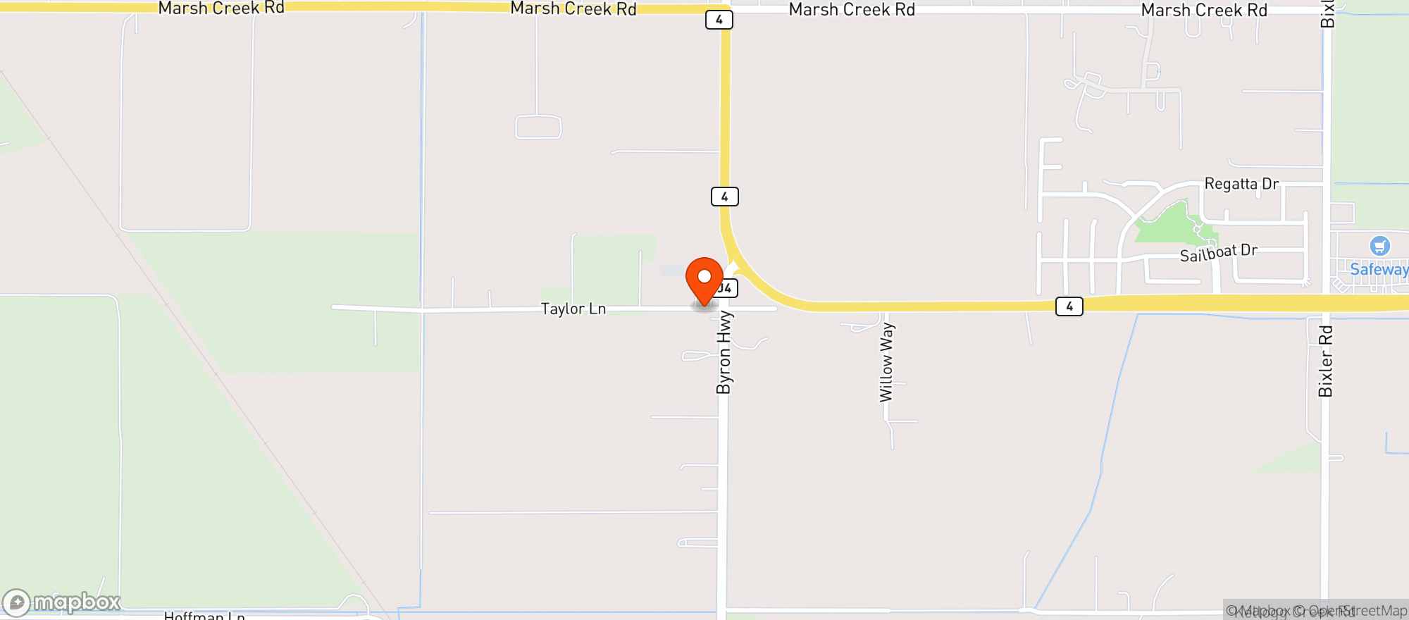 Map showing Country Junction Chevron