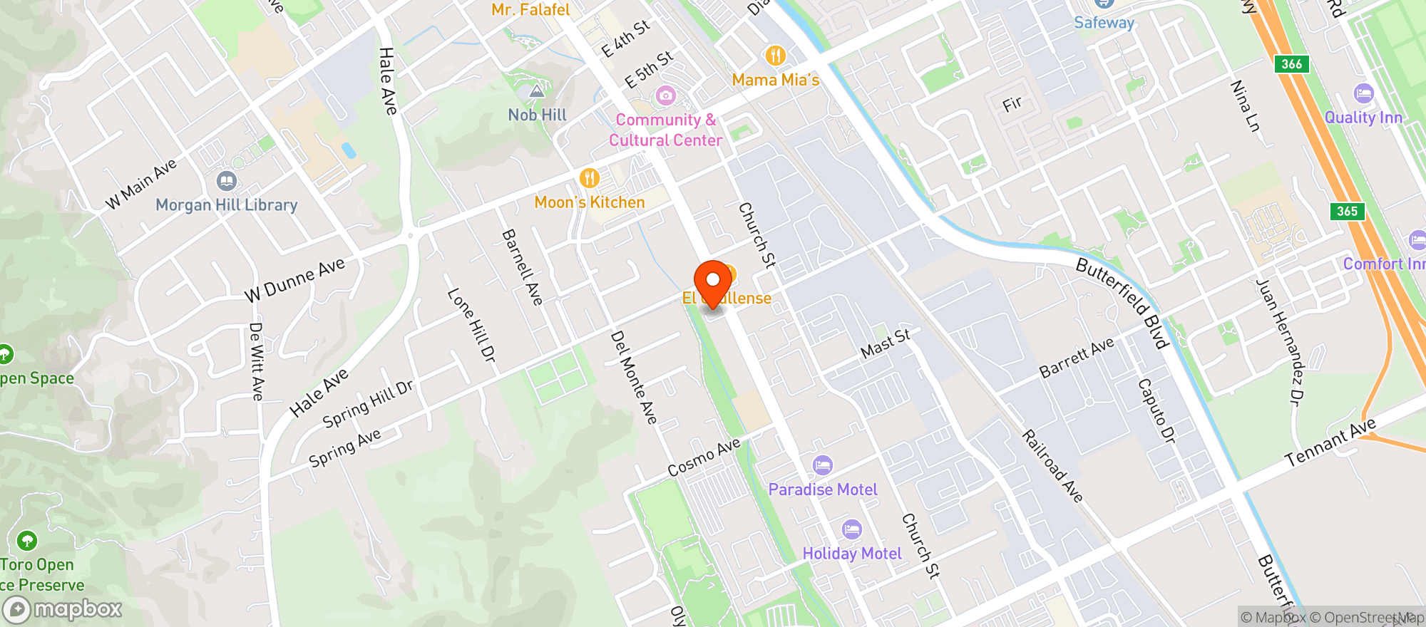 Map showing Pauls Liquor & Market