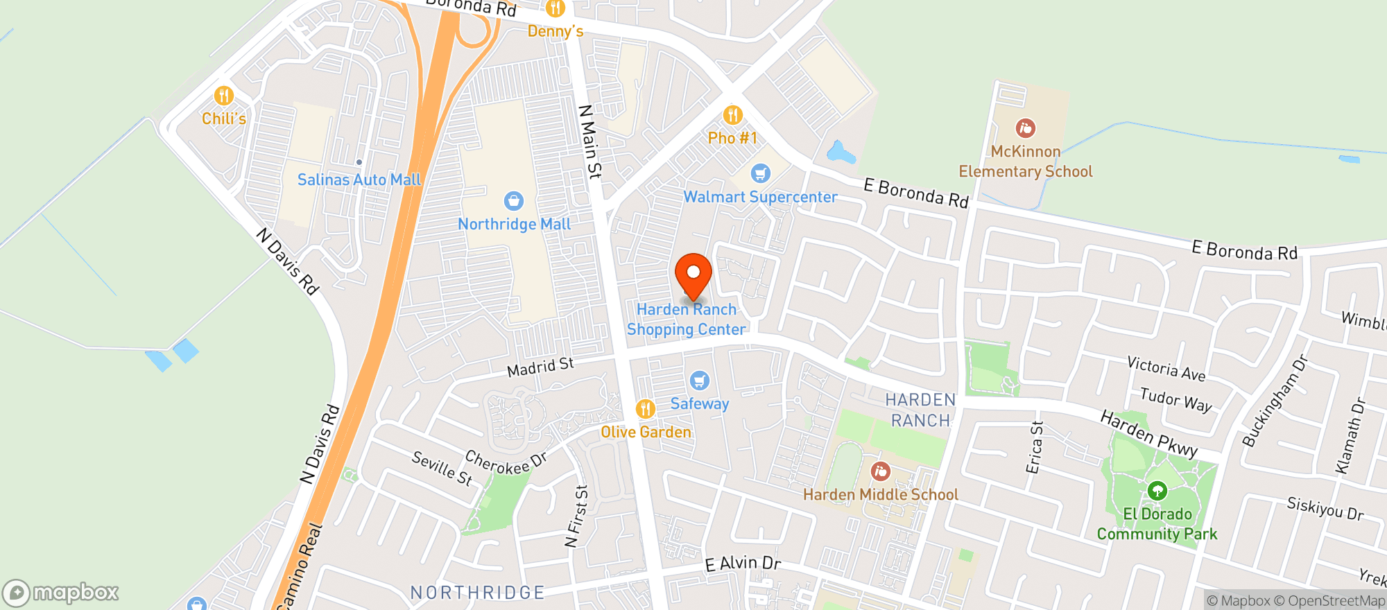 Map showing Target