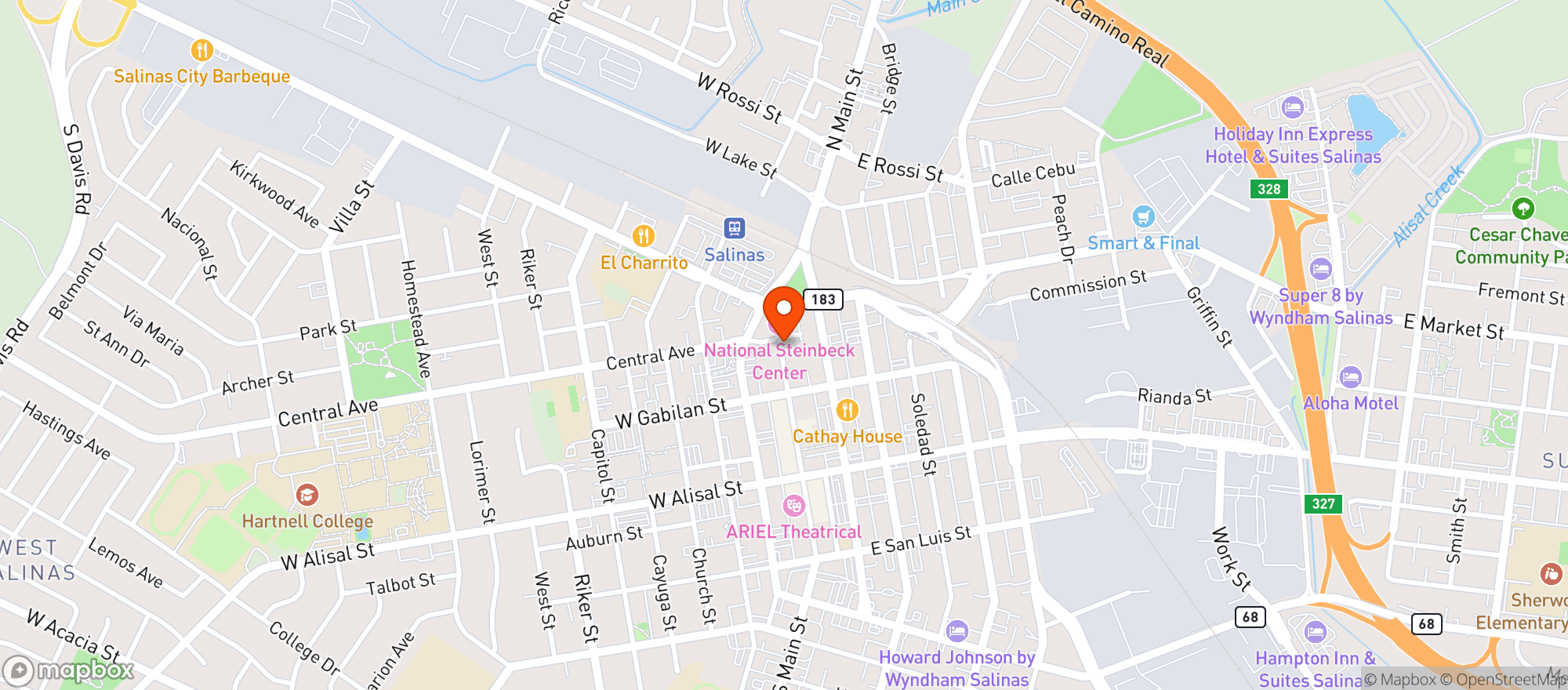 Map showing La Gran Diabla