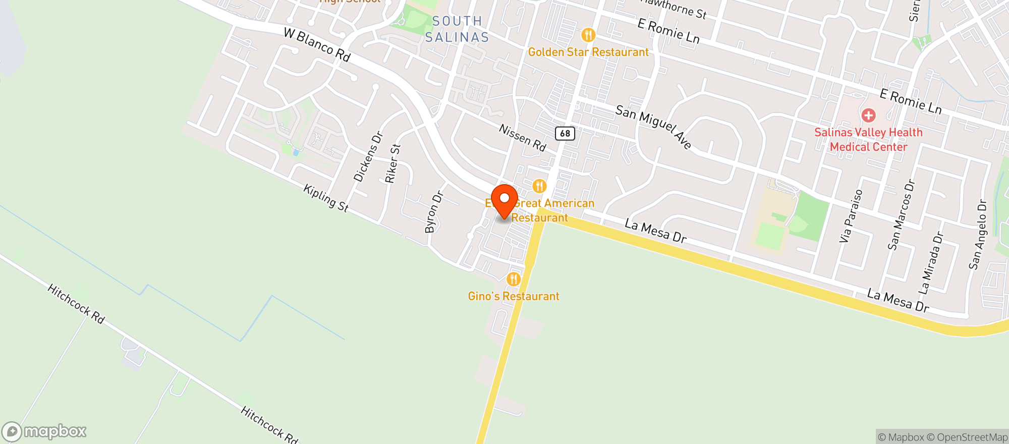 Map showing Raleys -Nob Hill (Salinas) - 002500607
