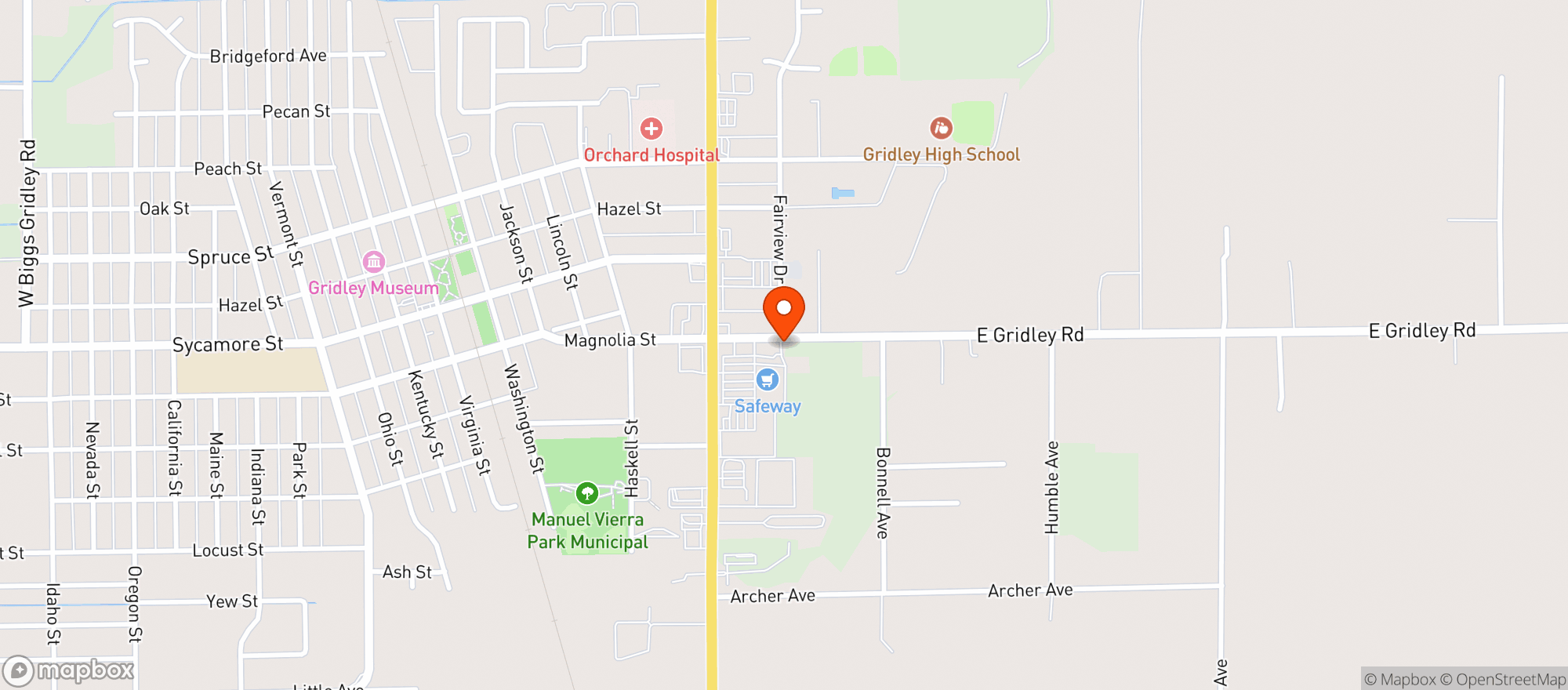 Map showing Stans R V Park & Lounge