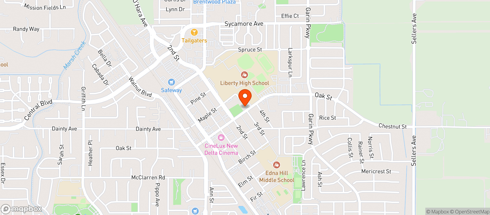 Map showing Safeway