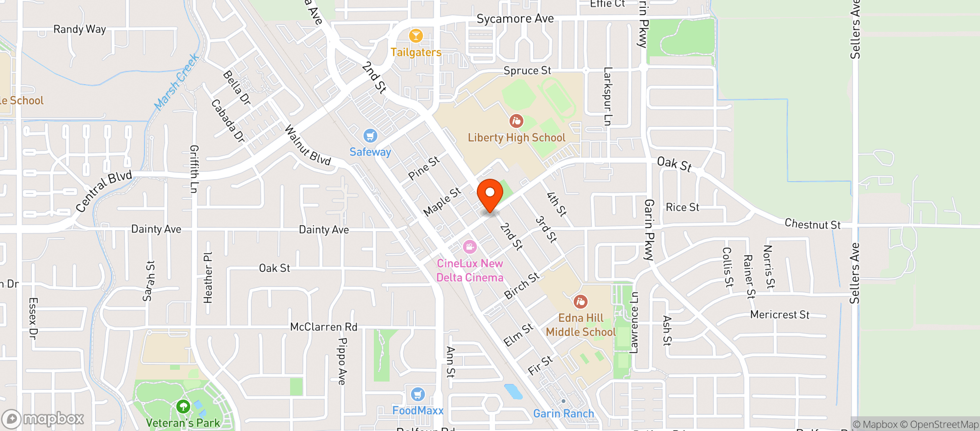 Map showing The Yard